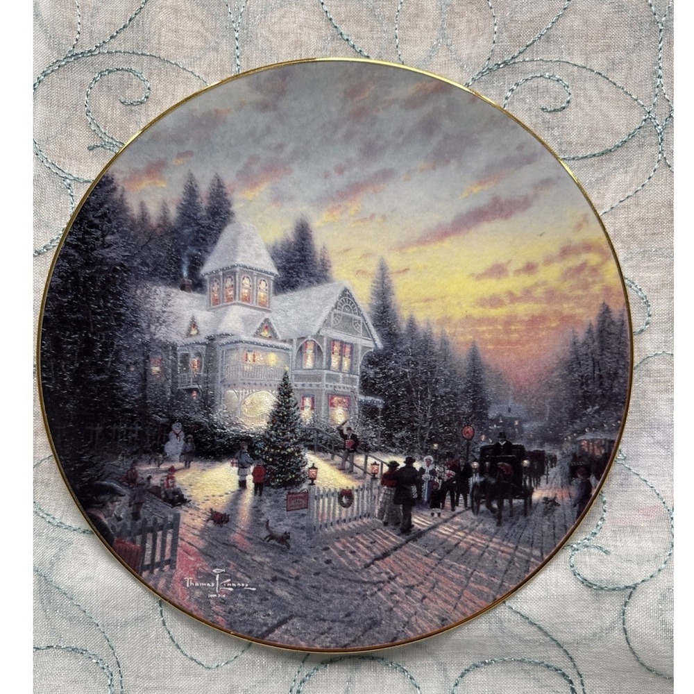 Thomas Kinkade The Magic of Christmas 8" Collector Plate COA Limited Edition